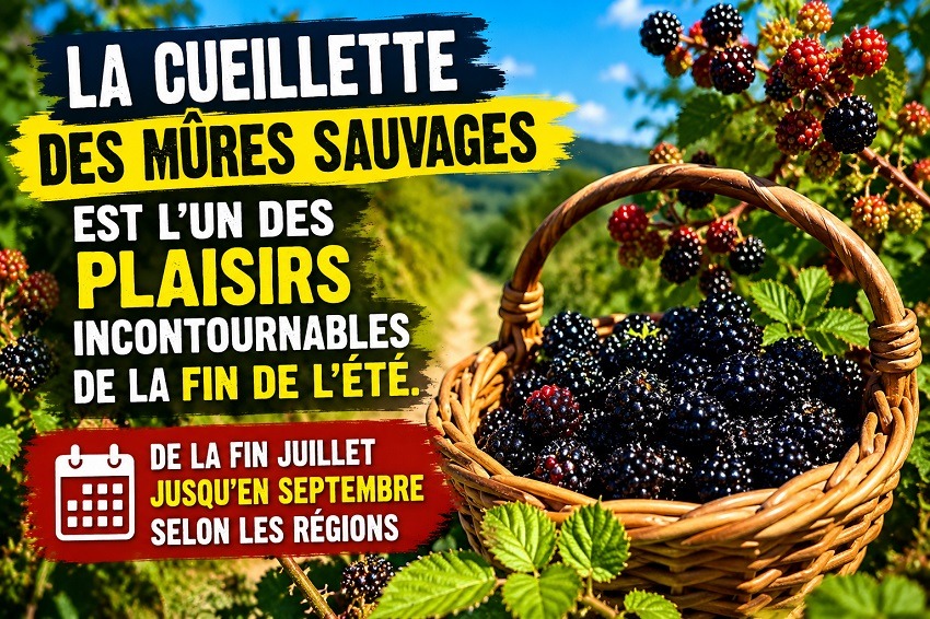 Cueillette des mûres sauvages