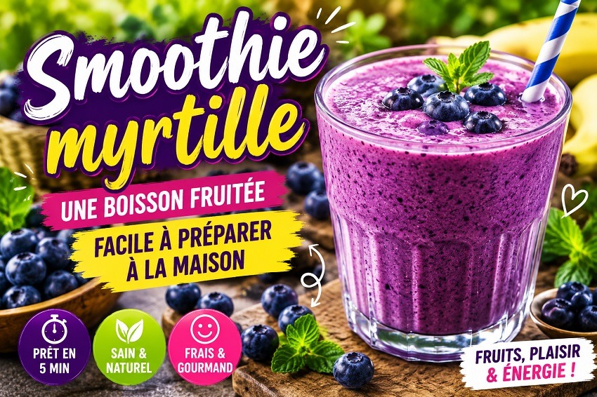 Le smoothie myrtille