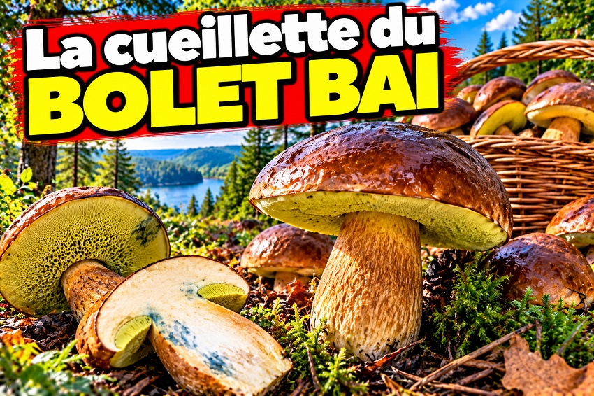 Cueillette du bolet bai