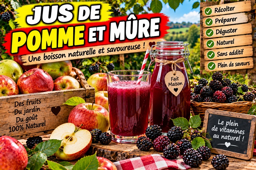Jus de Pomme et mûre