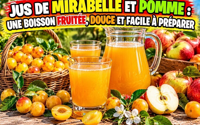 Jus de mirabelle et pomme