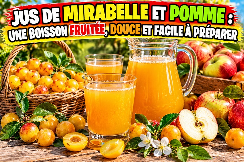 Le jus de mirabelle et pomme