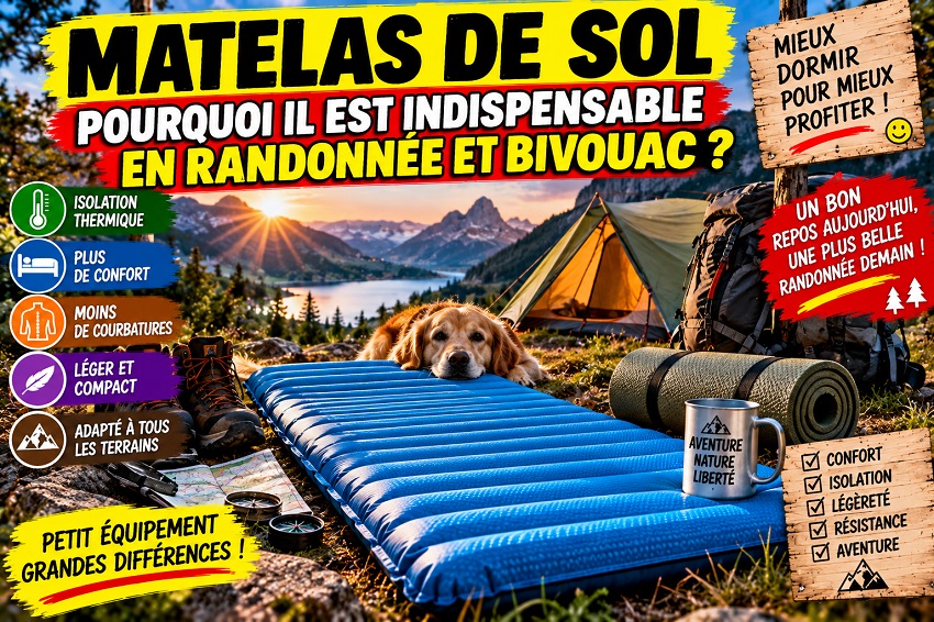 Matelas de sol pour le bivouac