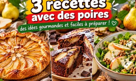3 recettes avec des poires