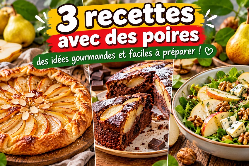 3 recettes avec des poires