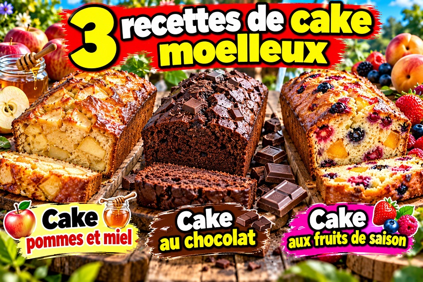 Recettes de cake moelleux