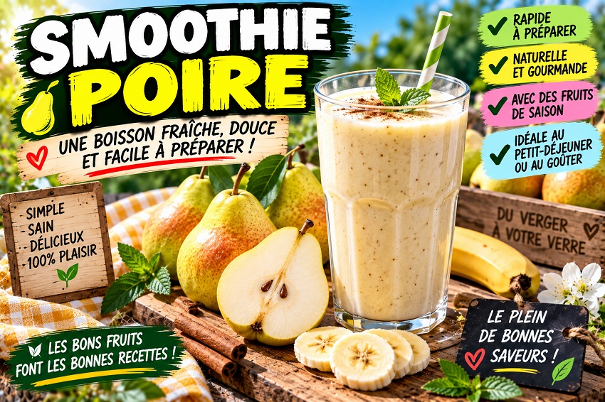 Le smoothie poire maison