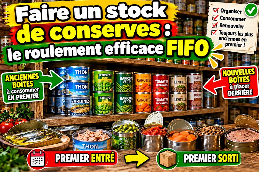 Faire un stock de conserves