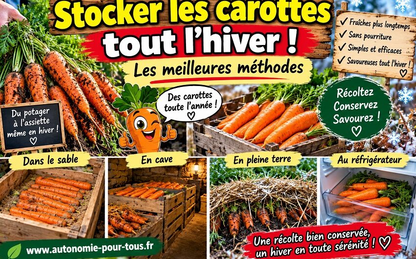 Stocker les carottes tout l’hiver