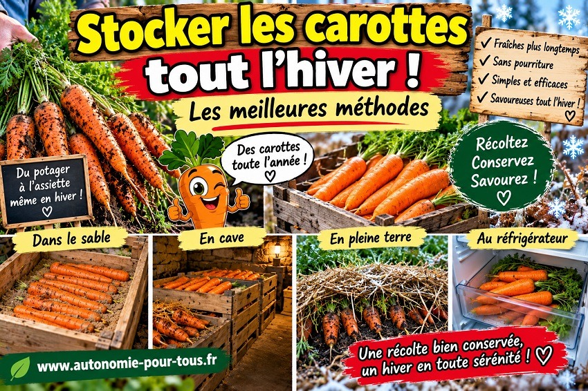 Stocker les carottes les meilleures méthodes