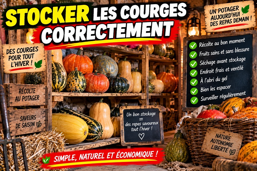 Stocker les courges correctement