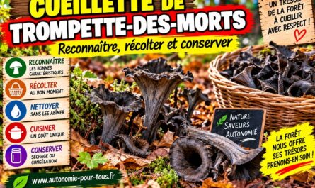 Cueillette de trompette des morts