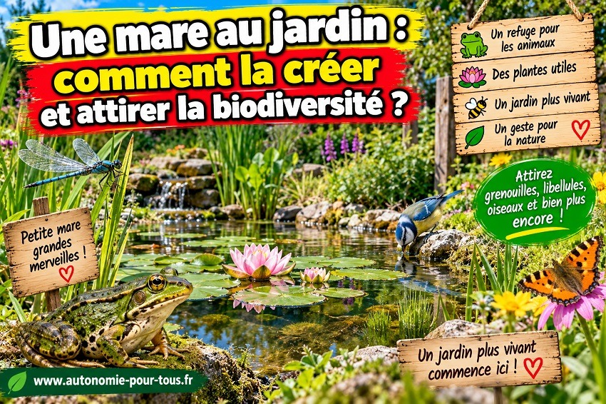 Une mare au jardin pour la biodiversité