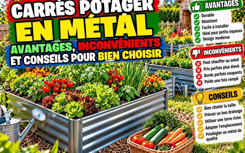 Les carrés potager en métal