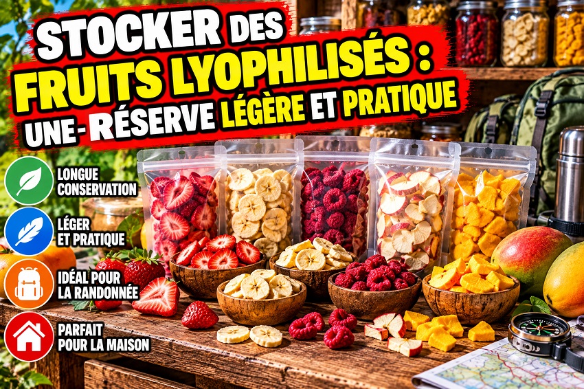 Stocker des fruits lyophilisés