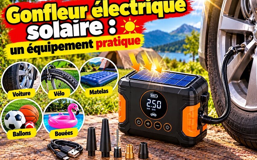Le gonfleur électrique solaire