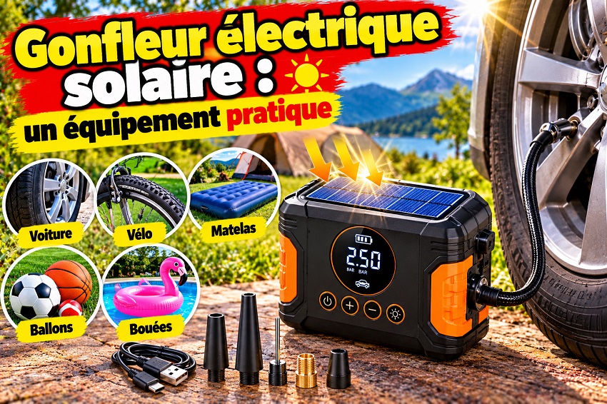Le gonfleur électrique solaire