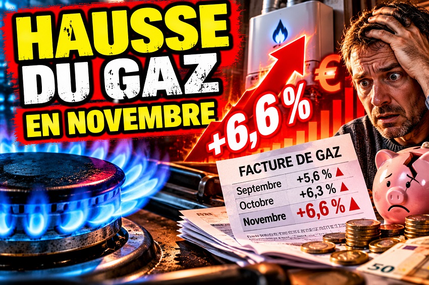 Hausse du gaz en novembre