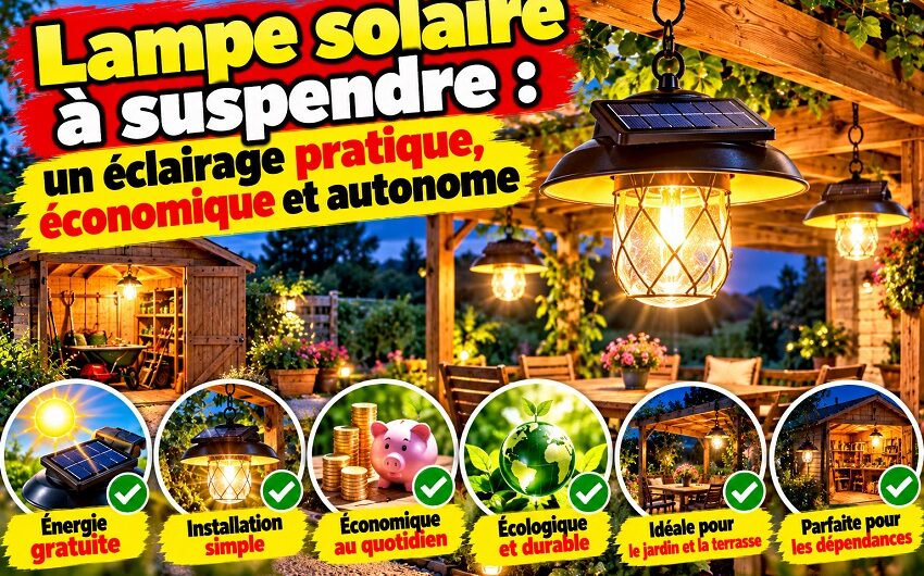 Lampe solaire à suspendre