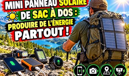 Mini panneau solaire de sac à dos
