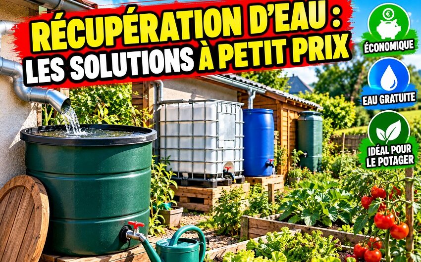 Récupération d&rsquo;eau solutions à petit prix