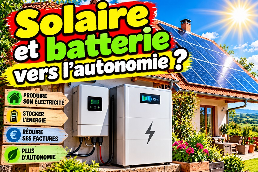 Solaire et batterie vers l’autonomie