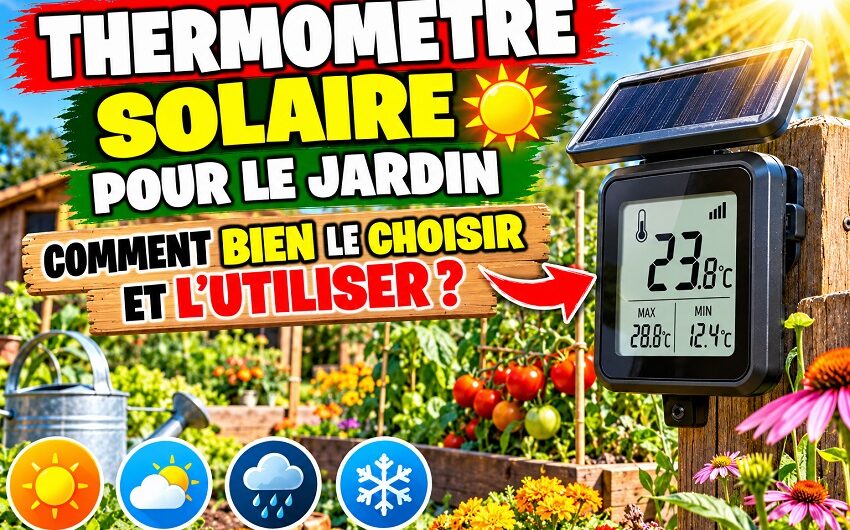 Thermomètre solaire pour le jardin