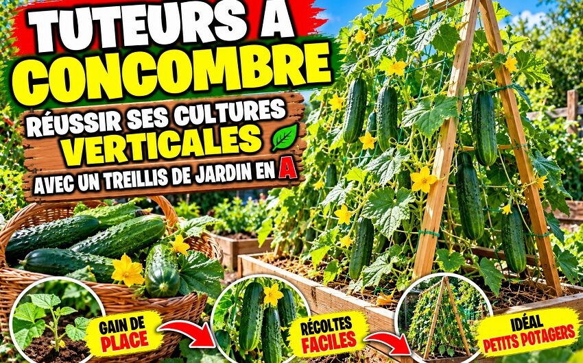 Tuteurs à concombre en A