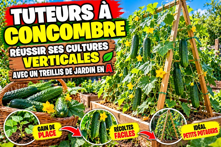 Tuteurs à concombre en A