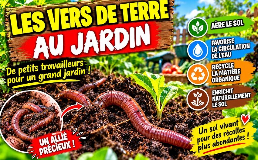 Les vers de terre au jardin